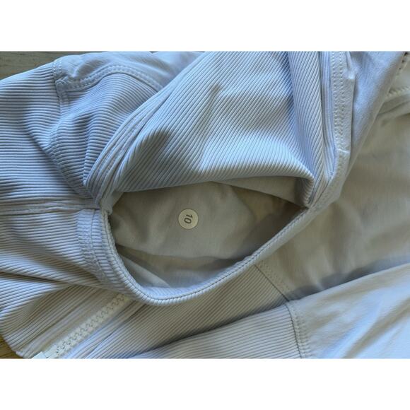 Lululemon Jacket In Flux Womens 10 Hoodie White Reversible Dance Studio Stretch - Picture 7 of 16